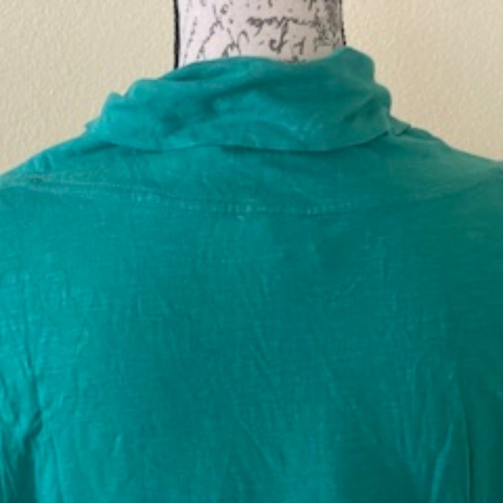 Anthropologie:  Deletta Long Sleeve Top L Green - Picture 3 of 4